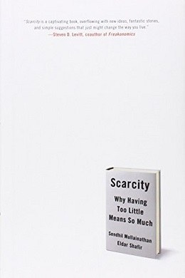 Cover of Scarcity: Why Having Too Little Means So Much by Sendhil Mullainathan and Eldar Shafir.