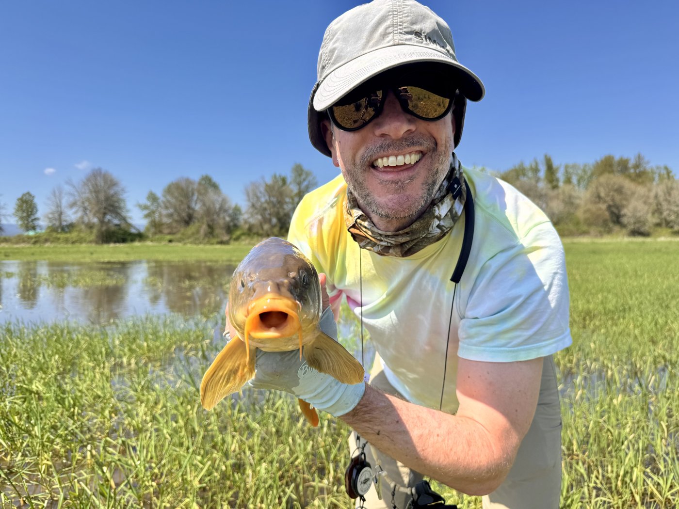 Nick Parish holding a carp.