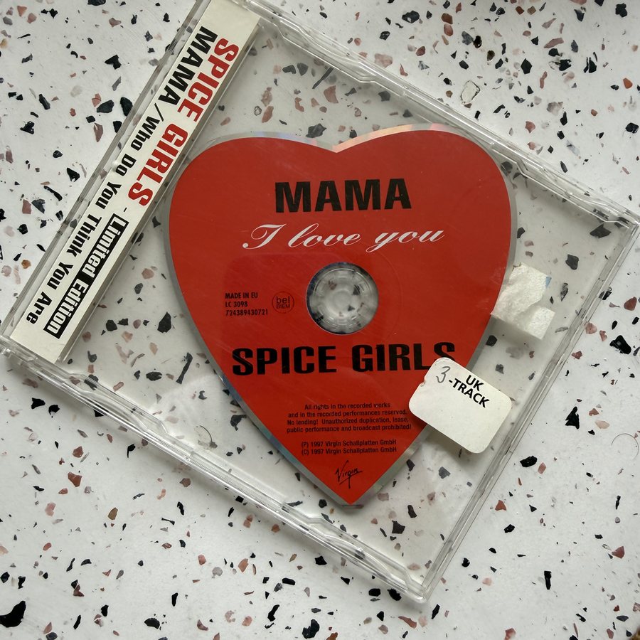A heart-shaped Mama CD single by the Spice Girls